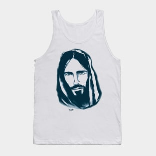 Jesus Christ Face illustration Tank Top